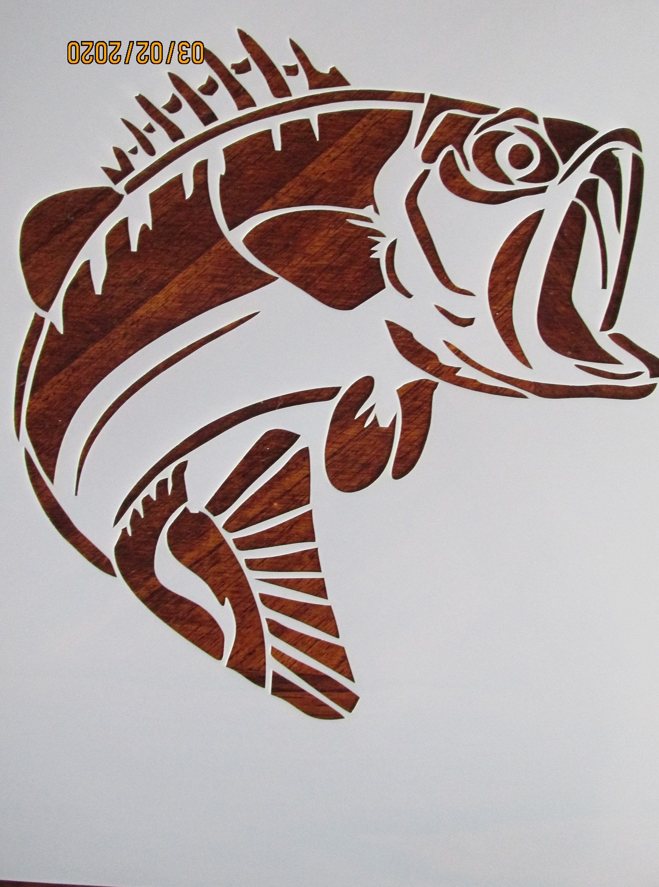 Bass Fish Stencil/Template Reusable 10 mil Mylar Bass Fishing | Etsy