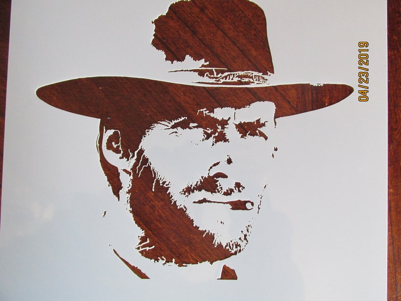 Clint Eastwood Stencil / Template Reusable 10 mil Mylar Etsy
