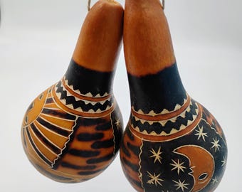 Vintage Peruvian gourd maracas