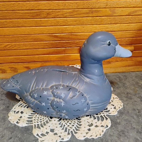 vintage Duck shaped coin bank.