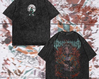 Heavy Oversized Acid-Washed Unisex Anime T-Shirt | Streetwear & Gym Style