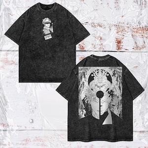 Heavy Oversized Acid-Washed Unisex Anime T-Shirt | Streetwear & Gym Style