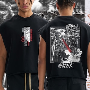 Canotta anime squadrata French Terry / Stile streetwear e palestra
