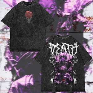 Schweres übergroßes Acid-Washed Unisex Anime T-Shirt | Streetwear & Gym-Style