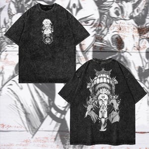Heavy Oversized Acid-Washed Unisex Anime T-Shirt | Streetwear & Gym Style