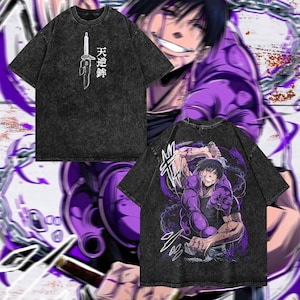 Heavy Oversized Acid-Washed Unisex Anime T-Shirt | Streetwear & Gym Style
