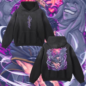 Heavyweight Sunfade Oversized Anime Hoodie | Streetwear & Gym Style