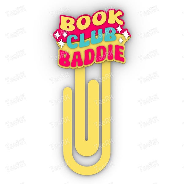 Paperclip-Buchclub-Bösewicht – Lesezeichen – 3MF vorlackiert, STL-Datei für 3D-Drucker, 3D-Druck