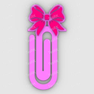 Paper clip, bookmark - Bow- 3MF pre-painted , STL file for 3D printer, 3D printing