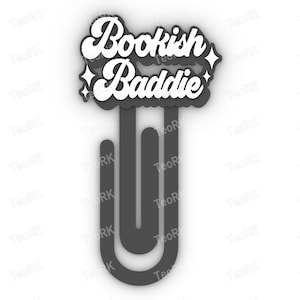 Marque-page Paperclip Bookish Baddie - fichier STL pré-peint 3MF pour imprimante 3D, impression 3D