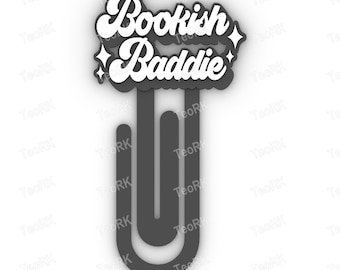 Paperclip Bookish baddie - bookmark - 3MF pre-painted , STL file for 3D printer, 3D printing