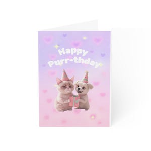 Cartes de vœux d'animaux mignons pour les amoureux des chats | Anniversaire, encouragement, amitié et plus encore