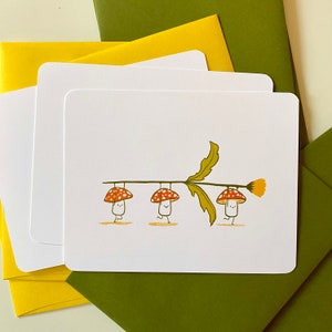 Cartes de correspondance champignon rétro Fungi Friends