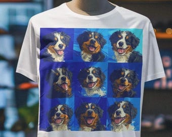 Bernese Mountain Dog Tee: Pop Art Pet Portrait