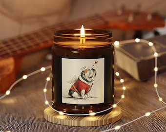 Vela conmemorativa de bulldog, regalo para amantes de las mascotas