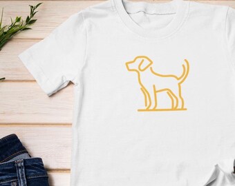 Labrador Retriever Dog T-Shirt: Minimalist Animal Lover Tee