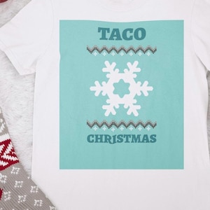 Funny Taco Christmas Shirt: Ugly Sweater Style Holiday Tee