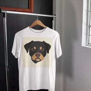 Rottweiler Cute Animal Tee, Dog Lover Gift, Pet Owner Shirt, Short Sleeve Unisex Top, Dog Mom Dad T-Shirt, Animal Fan Apparel