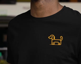 Dachshund Embroidery Tee | Dachshund Shirt