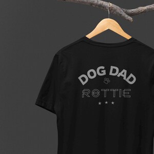 Retro Rottweiler Dog Dad T-Shirt: Minimalist Pet Owner Gift