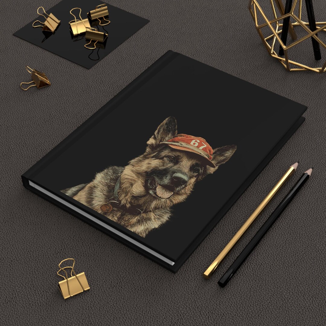 Gsd Journal 67 Vibe German Shepherd Dog Journal, Minimal Dog Lover Notebook, Retro ...