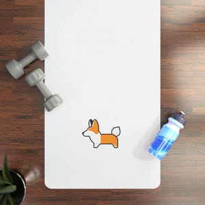 Corgi Yoga Mat, Christmas Gift & Special Occasion Present for Dog Lovers, Cute Corgi Workout Mat, Pet Lover Exercise Mat