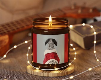 German Shorthaired Pointer Christmas Candle, Holiday Home Decor