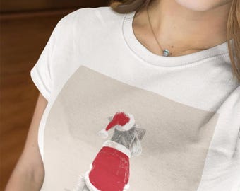 Miniature Schnauzer Christmas T-Shirt, Funny Dog Lover Holiday Tee