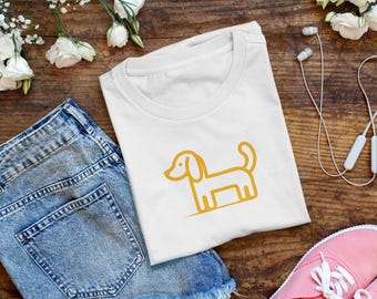 Camiseta de perro salchicha, top de algodón para amantes de los animales