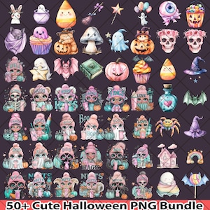 50+ Halloween Bundle | PNG Halloween MEGA Bundle, Halloween Sublimation Bundle, Horror Characters, Vintage Halloween, Halloween Decor