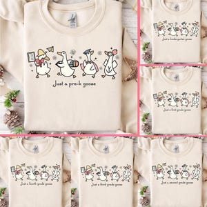 Back to School Goose PNG Bundle, Coquette Teacher First Day of School Shirt Design, Preppy Floral Sublimation, Pre-k 1st/2nd/3rd/4th Grade