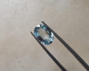 3.10 ct Blue Zircon Gemstone – Natural Heated Zircon from Cambodia, Oval Faceted, Brilliant Sparkle, December Birthstone, Jewelry Making Gem