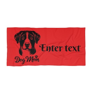 Personalized Dog Beach Towel – Custom Pet Name Summer Blanket, Puppy Bath Towel, Animal Lover Gift