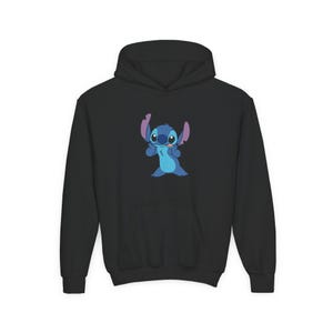 Youth Stitch & Lilo-hoodie, schattige cartoonsweater, kinderkleding, cadeau voor verjaardagen, anime-sweater, gezellige winterkleding