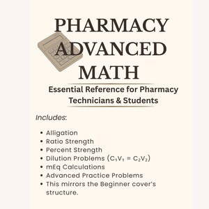 Références mathématiques avancées en pharmacie, alligation, dilutions, flux IV (téléchargement PDF)