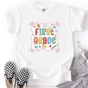 First Grade Shirt, First Day of School Gift, Back To School Kids T-Shirt, 1st Grade Girls Tee, First Day of 1st Grade, 1st Grade Teacher Tee