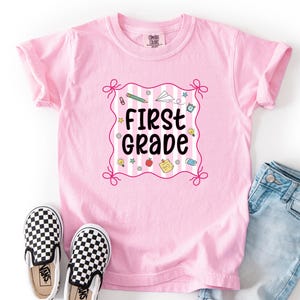 First Grade Shirt, First Day of School Gift, Back To School Kids T-Shirt, 1st Grade Girls Tee, First Day of 1st Grade, 1st Grade Teacher Tee