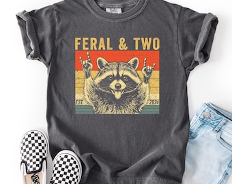 Chemise 2e anniversaire personnalisée, t-shirt sauvage et deux avec année personnalisée fille garçon