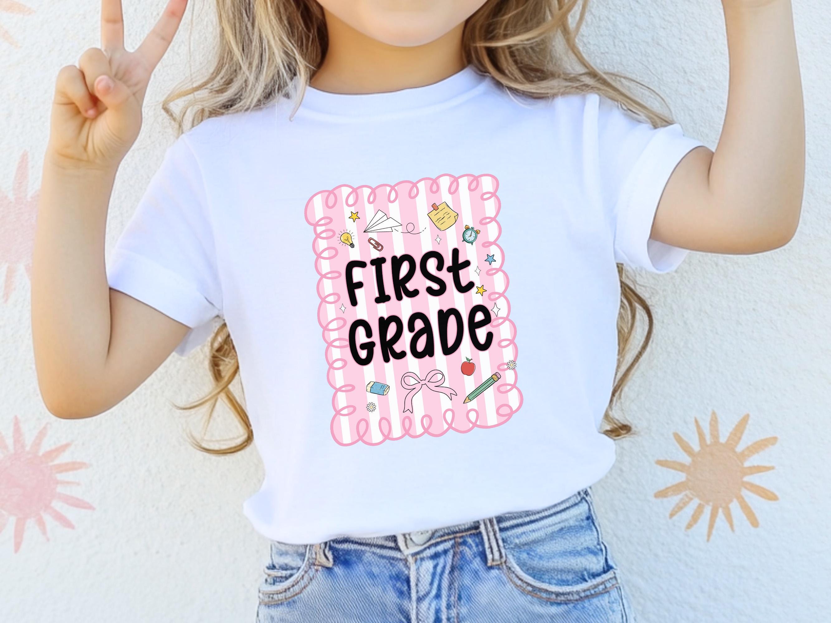 First Grade Shirt, Back To School 1st Grade T-Shirt, First Day of 1st Grade School Shirt, 1st Grade Teacher Tee, 1st Grade Girl Kids Shirt