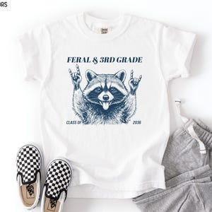 Feral 3rd Grade Shirt Funny Raccoon Back To School Tee Kids Boys Girls bild 17