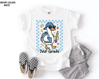 2nd Grade Goose Shirt, First Day of School Gift, Back To School Goose Shirt, 2nd Grade Boys Tee, School Goose Shirt, First Day of 2nd Grade
