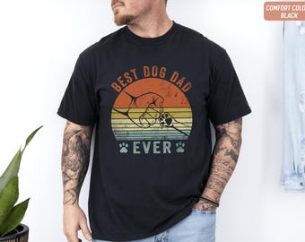 Dog Dad Shirt Best Dog Dad Ever Fathers Day Gift Tee Vintage Retro