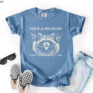 Feral 3rd Grade Shirt Funny Raccoon Back To School Tee Kids Boys Girls bild 7