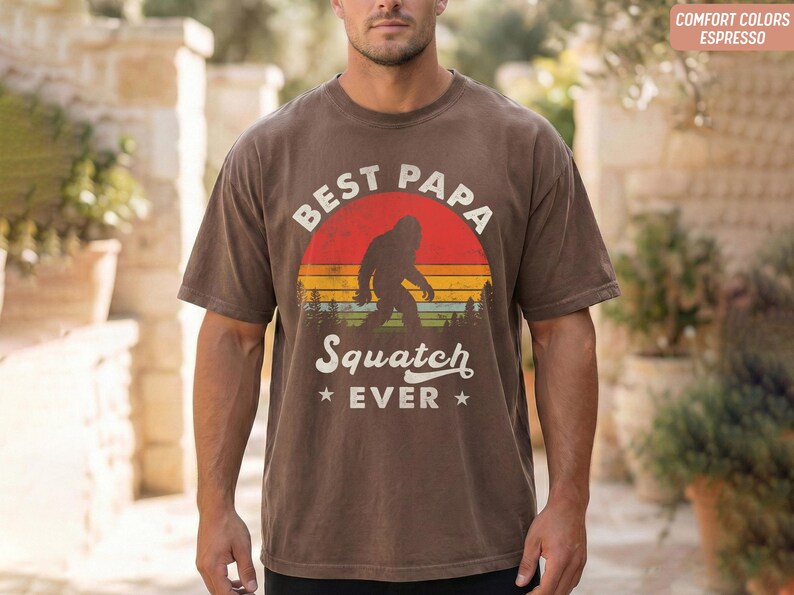 Funny Papa Shirt Best Papasquatch Ever Bigfoot Fathers Day Gift Grandpa ...