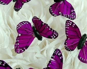 Butterfly Cake Topper Purple Wedding decoration Floral