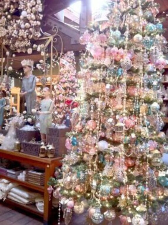 Christmas Crystal Garland Decoration Feather Tree Shabby Chic Beaded Centerpiece Christmas Crystal Garland Decoration Feather Tree Shabby Chic Beaded Centerpiece