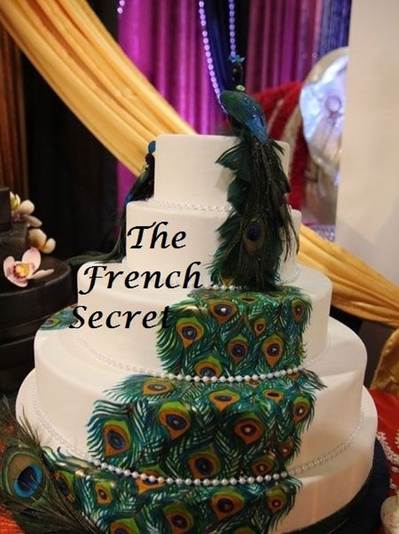 peacock wedding cake topper