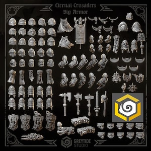 Eternal Crusaders Big Armor Pack | GreyTide Studio | Black Space Knights | Templars | Terminators | 40k