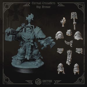 Eternal Crusaders Battle Priest Upgrade Kit | Terminator Chaplain | GreyTide Studio | Black Space Knights | Templars | Angels | 40k