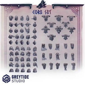 Primal Hounds | Physical Sets | Bear Company | 3D Printed Bits | GreyTide Studios | Space Vikings and Wolves bits 40k
